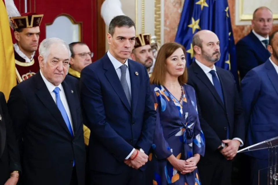 Pedro Sánchez- Foto: EFE/Chema Moya Pedro Sánchez-Pedro Rollán- Cándido Conde-Pumpido-Francina Armengol