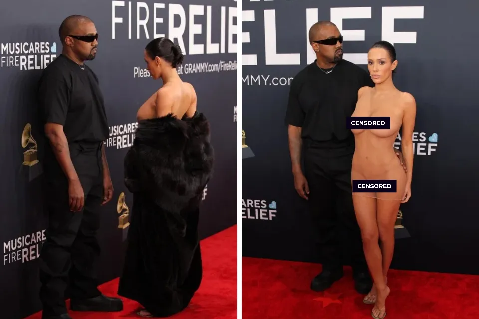 Kanye West y Bianca Censori - alfombra roja de los Grammy 2025 Foto: La Vanguardia/Daniel Cole/Reuters Kanye West y Bianca Censori causan un gran revuelo en la alfombra roja de los Grammy 2025 DANIEL COLE / Reuters