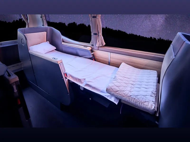 Autobuses nocturnos Twiliner con camas business, wifi y rutas sostenibles europeas|Foto: Euronews/Remo Vettori Autobuses nocturnos Twiliner con camas business, wifi y rutas sostenibles europeas