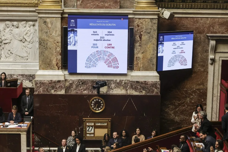 Resultado de la votación sobre la legalización de la eutanasia en la Asamblea Nacional francesa|Foto: EFE/Teresa Suarez La Asamblea Nacional de Francia aprueba la legalización de la eutanasia