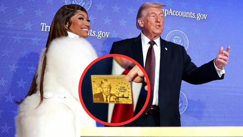 Nicky Minaj reveló en un post de X que posee la "Tarjeta Dorada de Trump" | Foto: AP Nicky Minaj, la estrella del rap, nacida en Trinidad y Tobago, asegura que recibió la exclusiva tarjeta, vinculada a un programa de residencia por inversión de un millón de dólares, de forma gratuita.