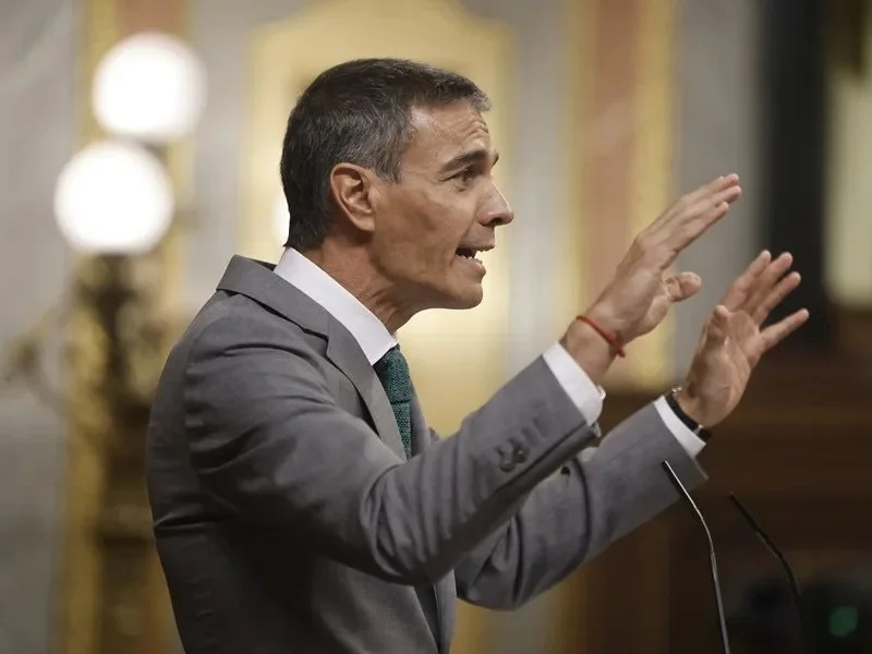 El presidente del Gobierno, Pedro Sánchez, durante su intervención en el pleno del Congreso de los Diputados|Foto: EFE