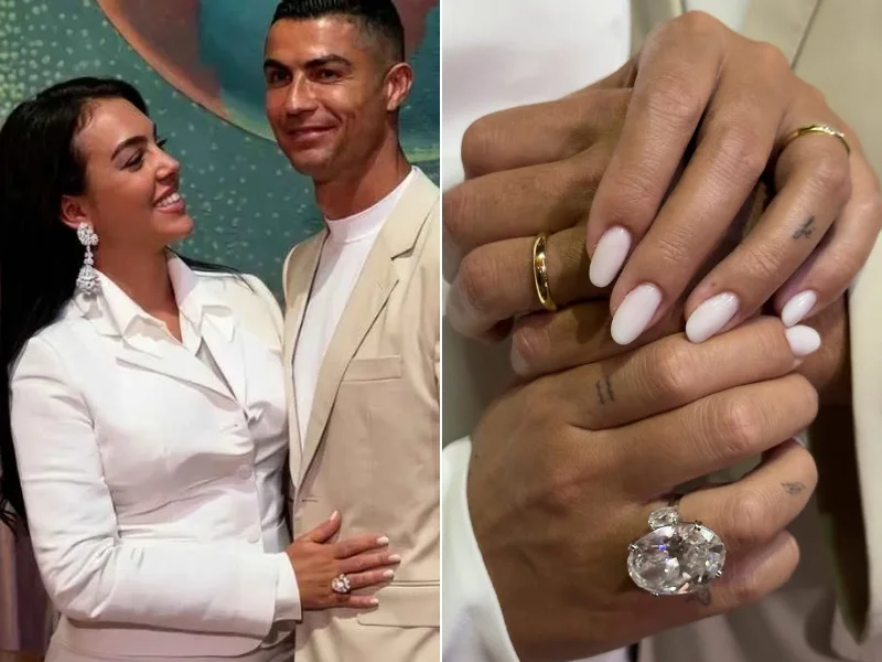 Cristiano Ronaldo y Georgina Rodríguez vestida de Gucci en la sesión de Vogue tras su boda|Fotos: Vogue