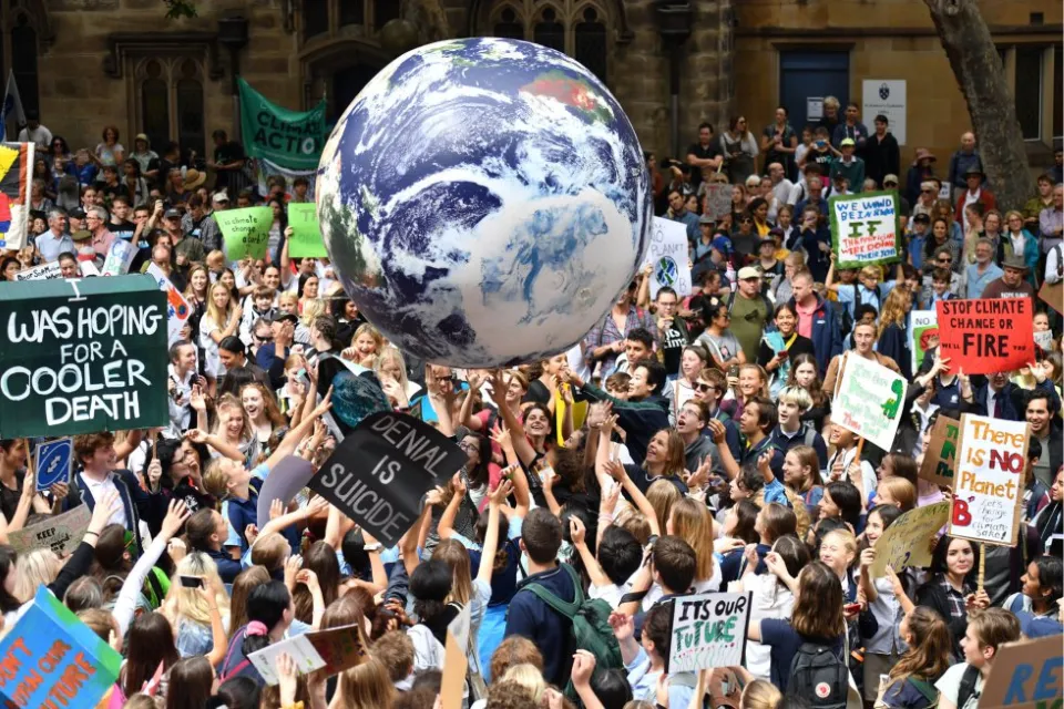 Calentamiento global manifestantes
