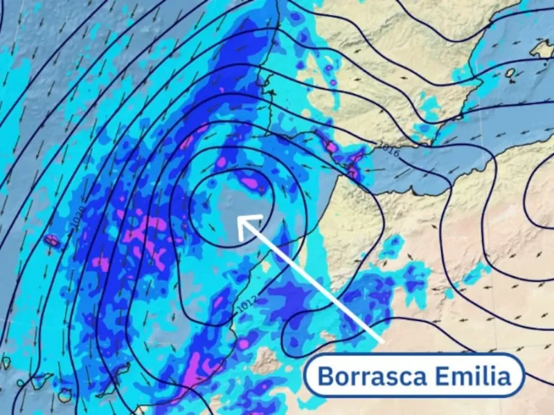 borrasca-emilia-canarias-espana|Foto: AS La Aemet alerta de la borrasca Emilia, con lluvias, viento y mar adverso en Canarias y el suroeste peninsular