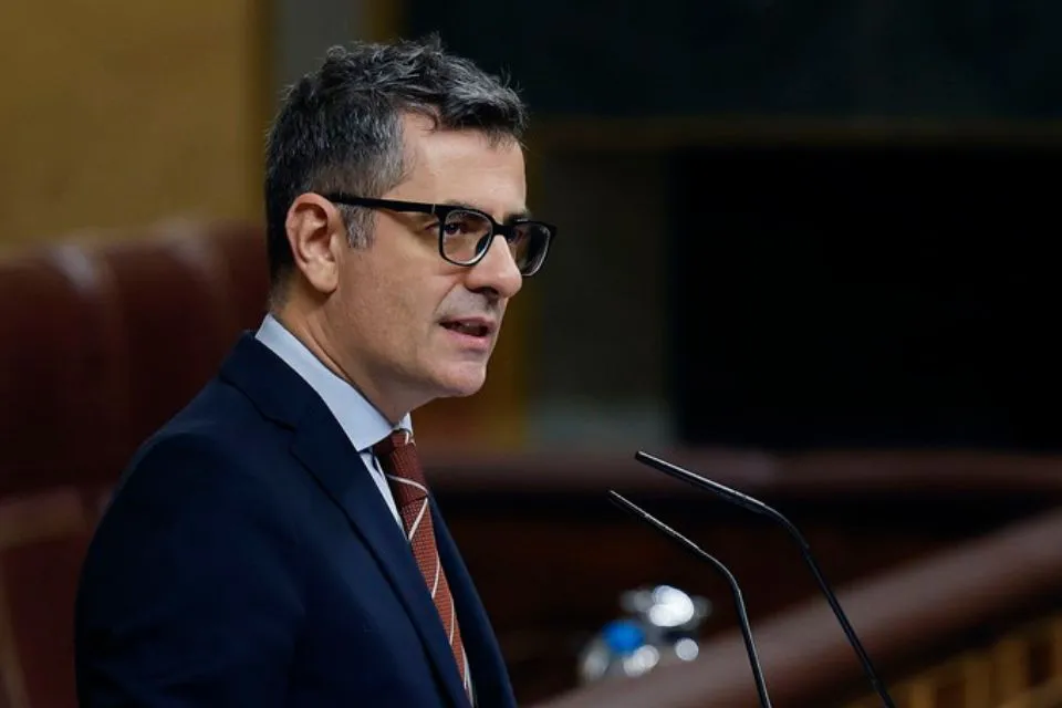 El ministro de la Presidencia, Félix Bolaños, este miércoles en el Congreso. EFE/J.P. Gandul