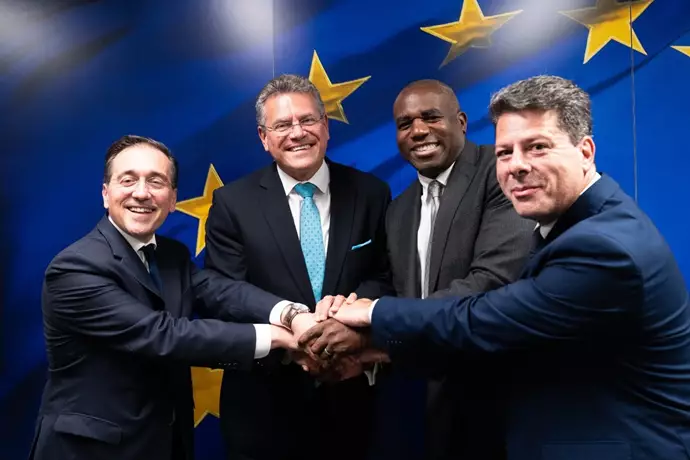 La UE y Reino Unido anuncian un acuerdo 'histórico' sobre Gibraltar|Foto: Europa Press/Ministerio de Asuntos Exteriores  La UE y Reino Unido anuncian un acuerdo 