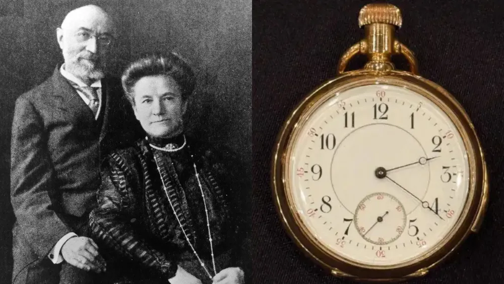 Subastado el reloj de Isidor Straus y su esposa Ida, víctimas de la tragedia del Titanic|Foto: Wikimedia Commons. El reloj de bolsillo de oro recuperado del cuerpo de Isidor Straus, uno de los pasajeros más ricos del transatlántico, se vendió en una subasta a 3,92 millones de dólares.