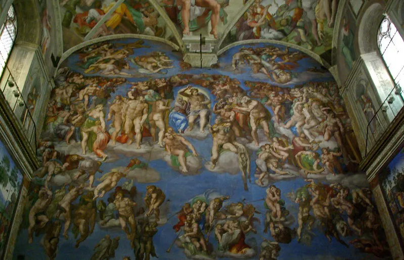  "El Juicio Final" de Miguel Ángel en la Capilla Sixtina|Foto:  Sebastià Giralt / Flickr  Los Museos Vaticanos anuncian una intervención extraordinaria en la obra maestra renacentista de Miguel Ángel debido al impacto de millones de visitantes, mientras continúa el proyecto quinquenal en las Logias de Rafael.