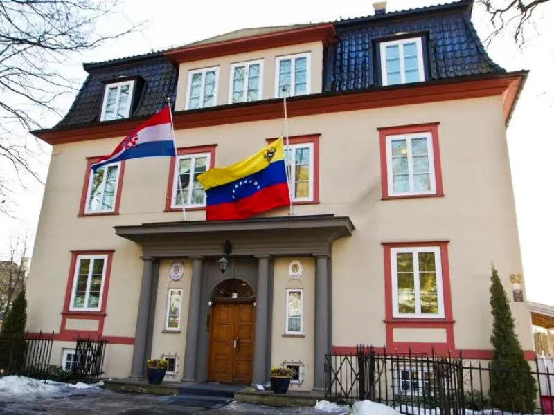 Embajada de Venezuela en Oslo, Noruega|Foto: CNN/AFP/Getty Images Venezuela cierra embajada en Noruega tras Nobel de la Paz a María Corina Machado