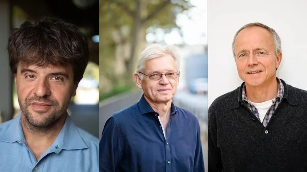 De izquierda a derecha: Karl Deisseroth, Peter Hegemann y Georg Angel | Foto: HU Berlin / Christian Wiese