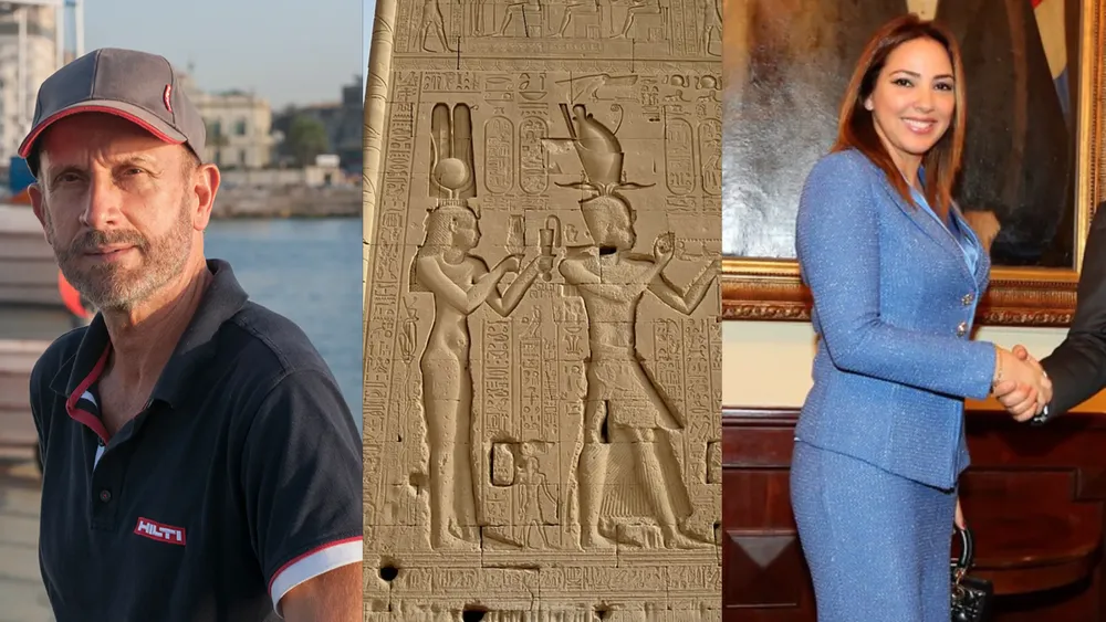 A la izquierda Franck Goddio, a la derecha Kathleen Martínez, investigadores de Cleopatra|Foto: Flickr / IEASM Tras tres décadas de excavaciones submarinas, el arqueólogo Franck Goddio reconstruye el Iseum, el santuario personal de Cleopatra, mientras otra misión descubre un puerto sumergido que podría guiar hacia su tumba perdida.