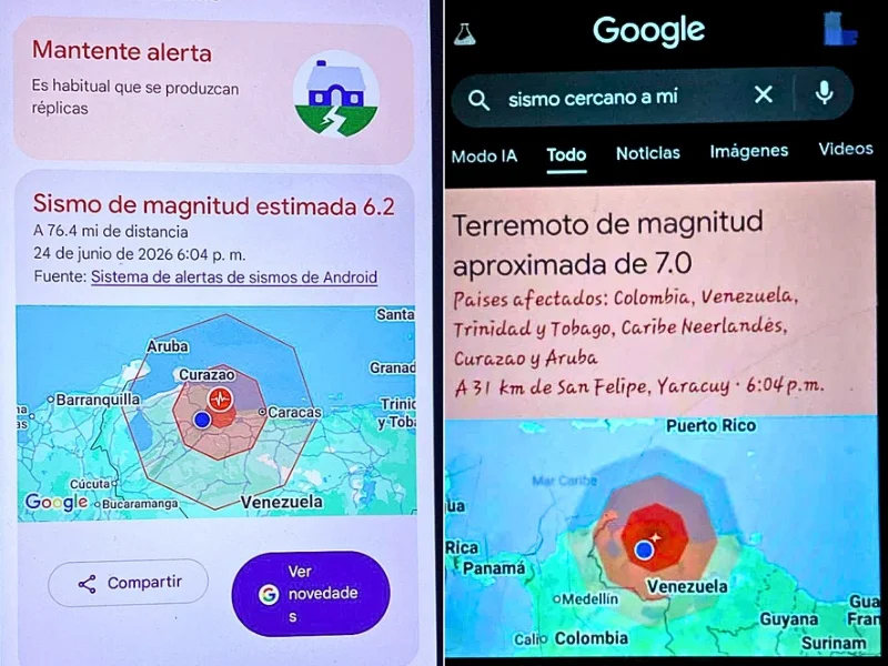 telefono-movil-android-mostrando-en-pantalla-una-alerta-de-terremoto-de-google|Foto: El Pulso Diario Digital 