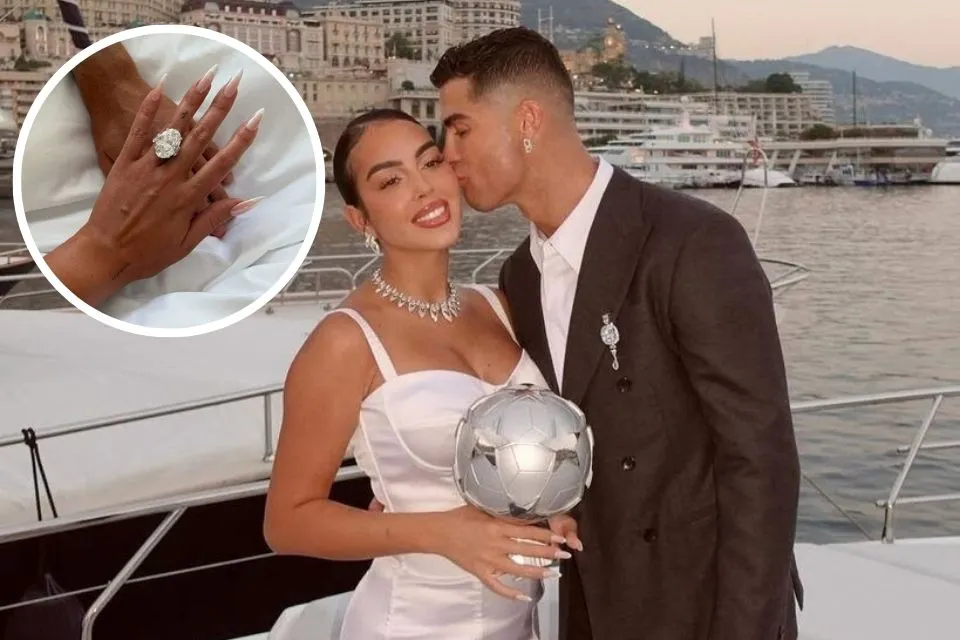 Combo de imágenes de Cristiano Ronaldo y Georgina Rodríguez|Foto: Hola.com/@georginagio Cristiano Ronaldo y Georgina Rodríguez anuncian su boda tras nueve años de relación y cinco hijos