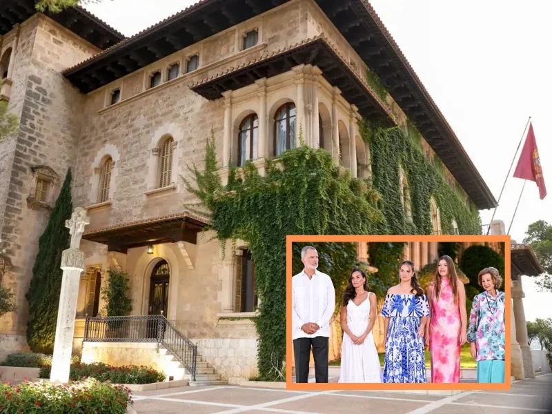 Vista exterior del Palacio de Marivent de la Familia Real en Mallorca