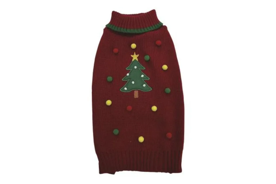  jersey para perros con un árbol de Navidad 