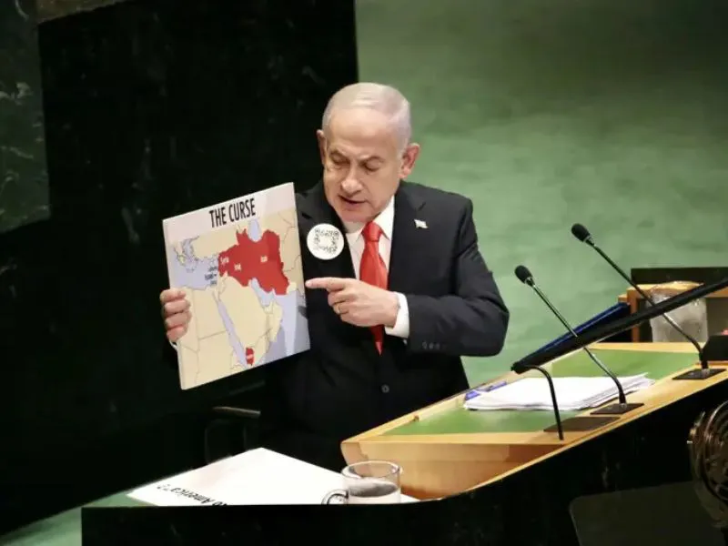 El primer ministro israelí, Benjamin Netanyahu|Foto: Europa Press/Niyi Fote/Zuma Press  España se ausenta del discurso de Netanyahu en la ONU sobre Gaza 

