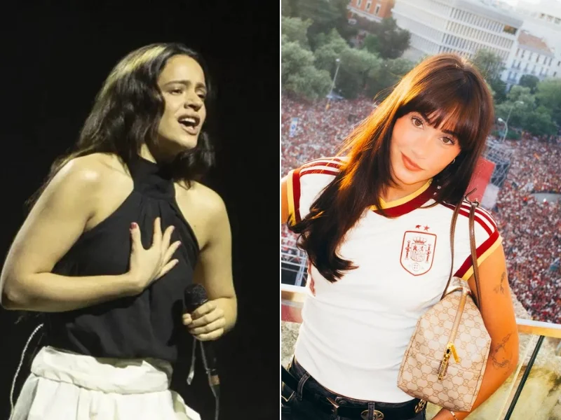 Las cantantes españolas Rosalía y Aitana