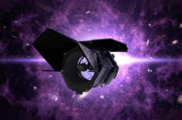 Representación del Telescopio espacial Nancy Grace Roman en orbita | Foto: NASA