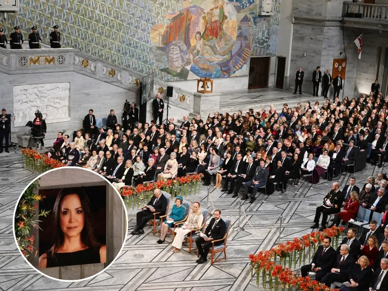 maria-corina-machado-nobel-oslo La líder opositora venezolana, María Corina Machado, no pudo asistir a la ceremonia del Nobel de la Paz; su hija recogió el premio