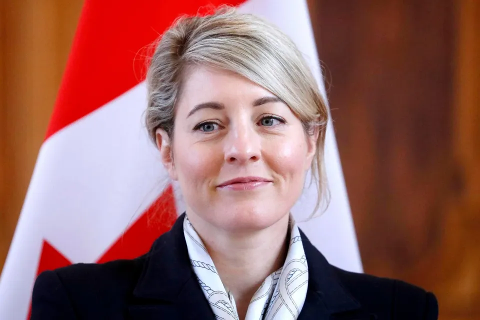La ministra de Asuntos Exteriores de Canadá, Melanie Joly|Foto: EFE EPA Toms Kalnins Canadá anunció represalias comerciales contra EEUU por los aranceles al acero y aluminio

