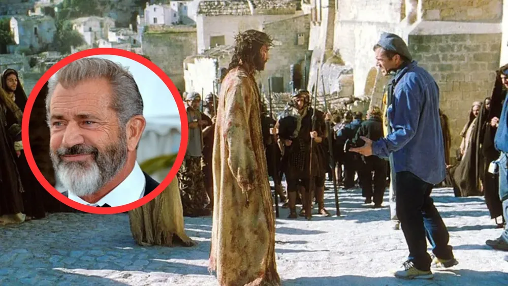 Mel Gibson en el ser de rodaje de 'La Pasión de Cristo' en 2004 | Foto: El Mundo 