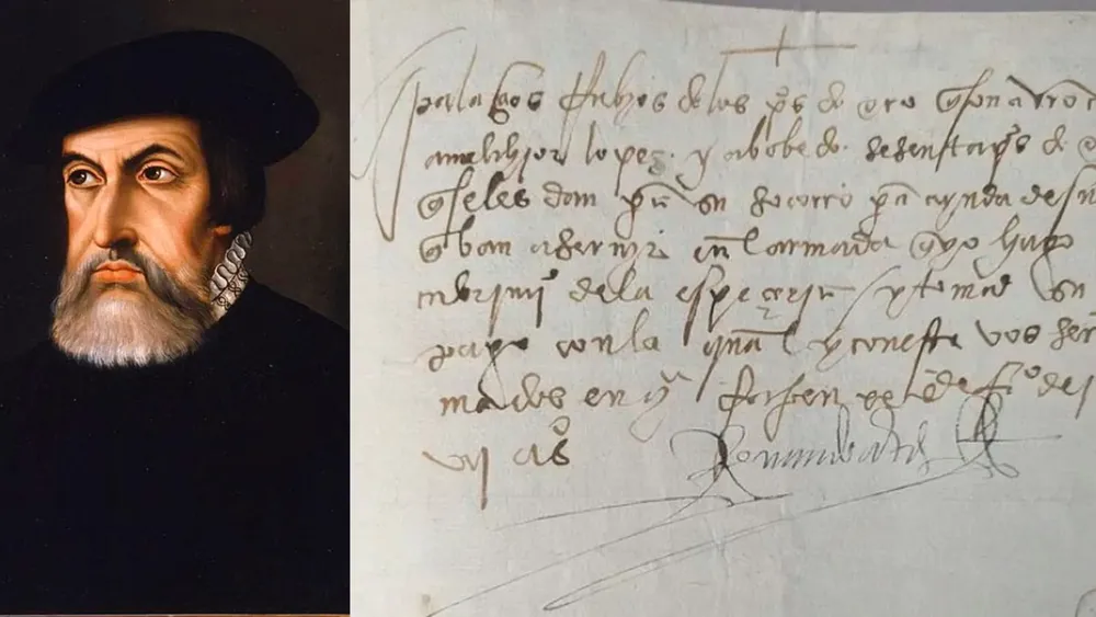 Manuscrito de Hernán Cortés de 1527|Foto: FBI / AP El FBI recuperó y devolvió a México un manuscrito original de Hernán Cortés (1527) robado entre 1985-1993, documento clave sobre expediciones coloniales. Esta segunda restitución en dos años destaca la cooperación internacional para recuperar patrimonio histórico mexicano.