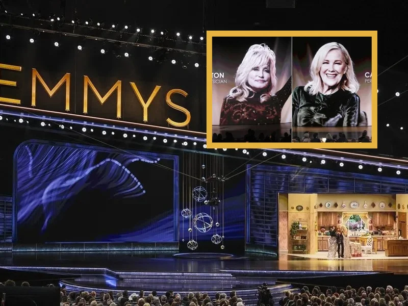 Escenario principal iluminado durante la gala de entrega de los Premios Emmy