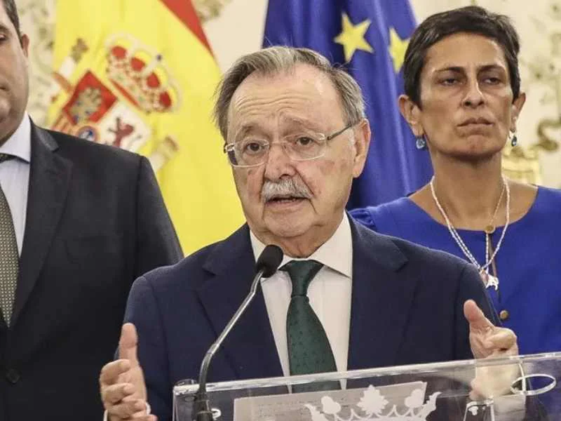 El presidente de Ceuta, Juan Jesús Vivas, durante una intervención institucional tras el Consejo de Gobierno|Foto: EFE