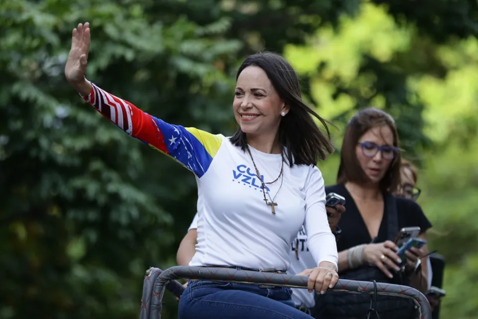 La líder opositora venezolana, María Corina Machado, en una fotografía de archivo. EFE/Ronald Peña R.