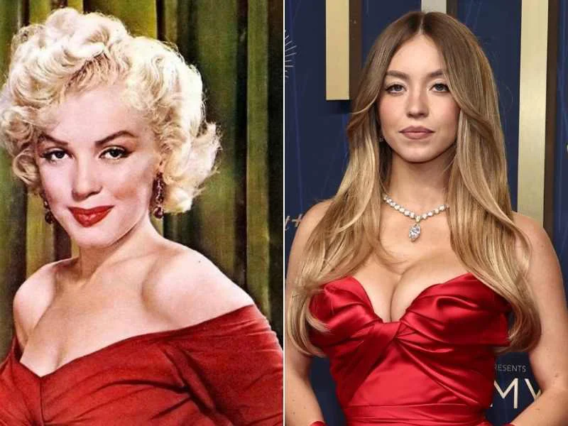 Descubren que Sydney Sweeney y Marilyn Monroe son primas