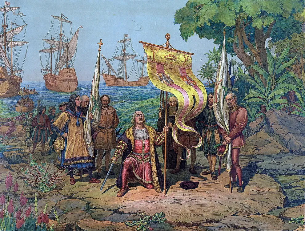 Pintura de Cristóbal Colón del litógrafo Louis Prang|Foto: Wikimedia Commons El primer viaje de Cristóbal Colón no es solo la llegada a un nuevo continente, sino el descubrimiento de las corrientes circulares del Atlántico que se convertirían en la ruta obligada durante siglos.