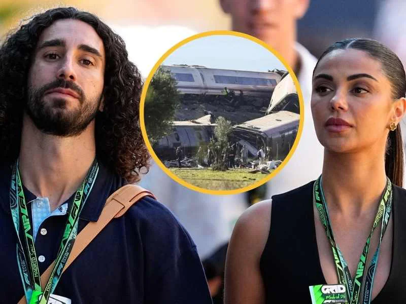 La esposa de Cucurella y famosos relatan el accidente de trenes