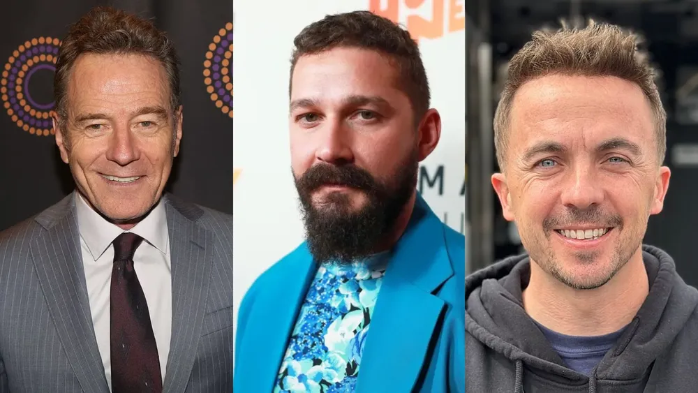 Bryan Cranston (izquierda), Shia LaBeouf (centro) y Frankie Muniz (derecha) | Foto: Rich Fury/Getty 