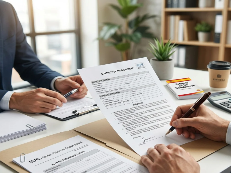 Revisión de la Guía de Contratos del Servicio Público de Empleo Estatal en España|Foto: IA